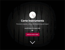 Tablet Screenshot of corteinstruments.com